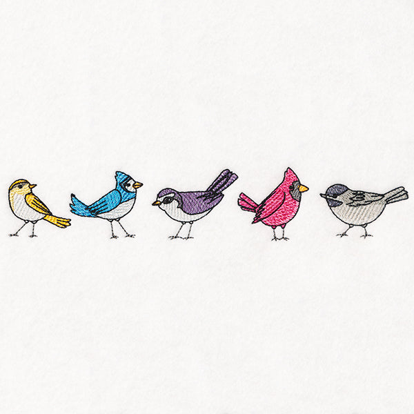 Winter Birds Border