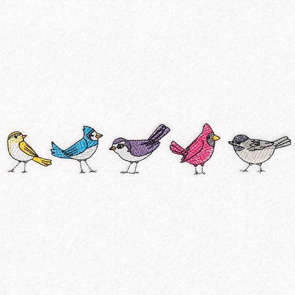 Winter Birds Border