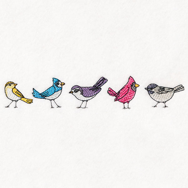 Winter Birds Border
