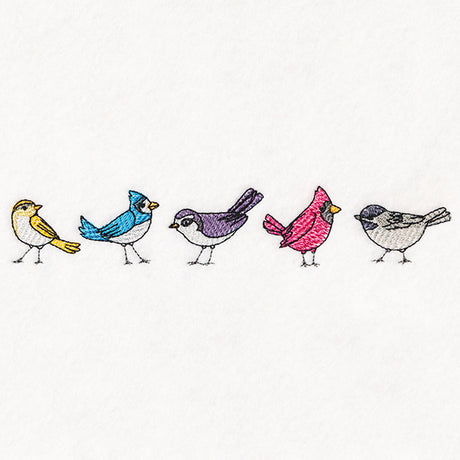 Winter Birds Border