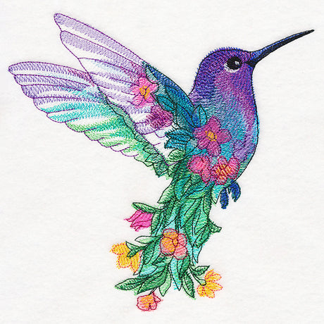 Hummingbird in Flowers