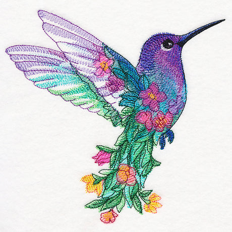 Hummingbird in Flowers