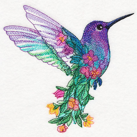 Hummingbird in Flowers