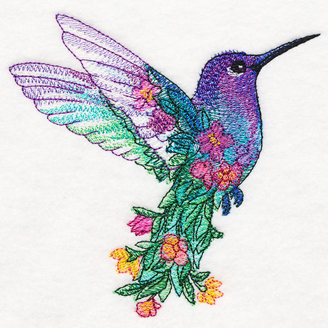 Hummingbird in Flowers