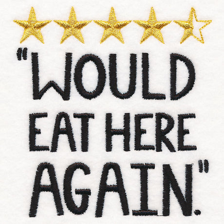 Would Eat Here Again