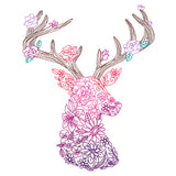 Ombre Blooms Deer