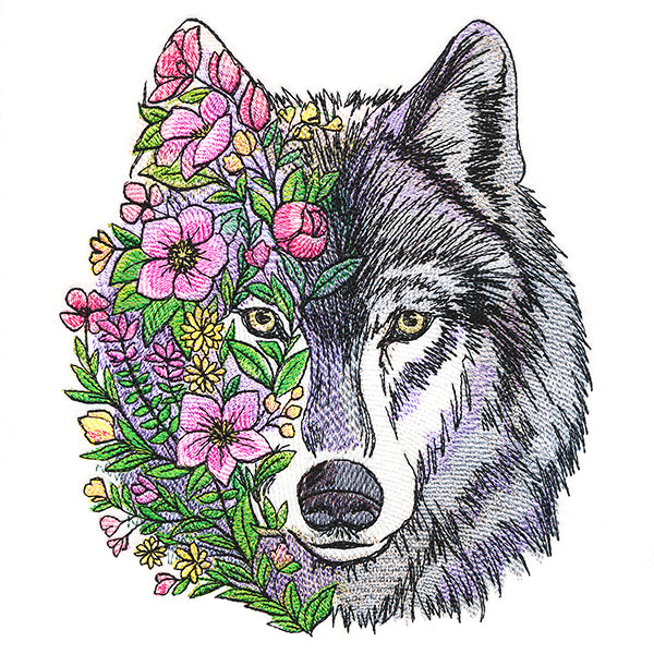 Wolf in Flowers