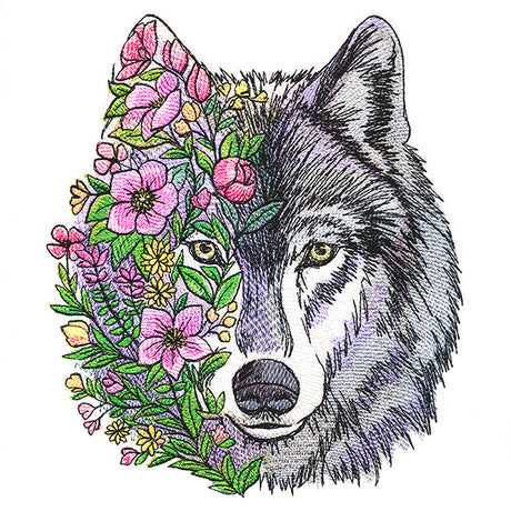 Wolf in Flowers