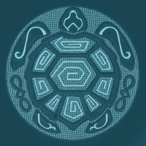 Sea Turtle Mandala (Embossed)