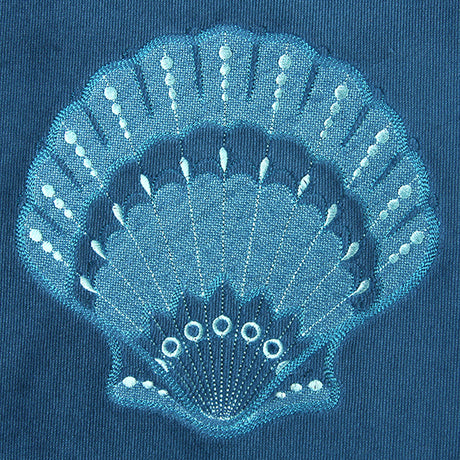 Ocean Breeze Fan Shell (Embossed)
