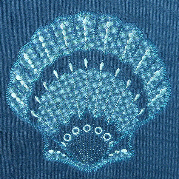 Ocean Breeze Fan Shell (Embossed)