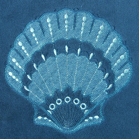 Ocean Breeze Fan Shell (Embossed)