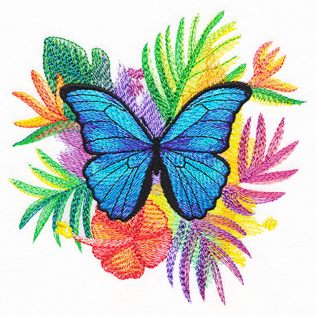 Tropical Blue Morpho Butterfly