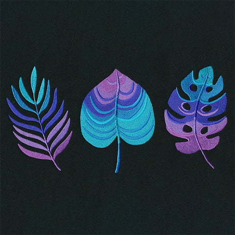 Ombre Tropical Leaves Trio