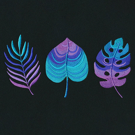 Ombre Tropical Leaves Trio
