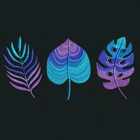 Ombre Tropical Leaves Trio