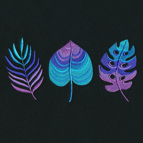 Ombre Tropical Leaves Trio
