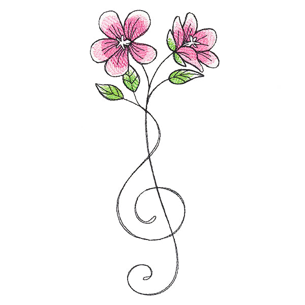 Blooming Treble Clef – Urban Threads
