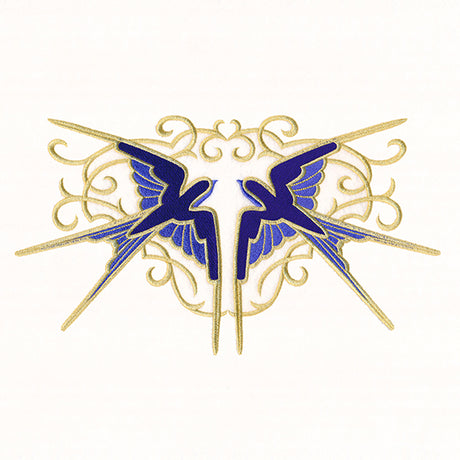 Elegant Baroque Swallows