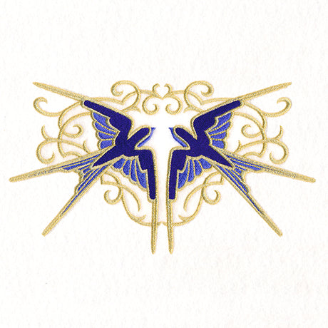 Elegant Baroque Swallows