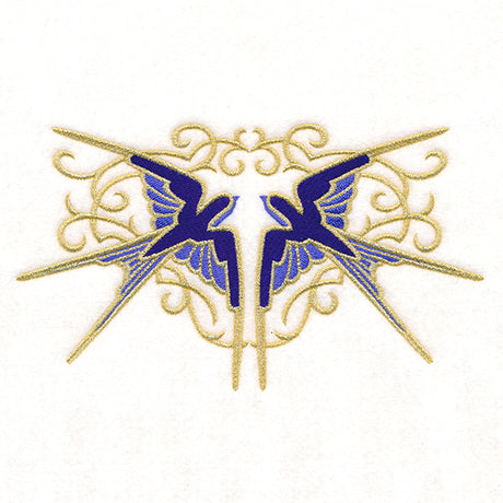 Elegant Baroque Swallows