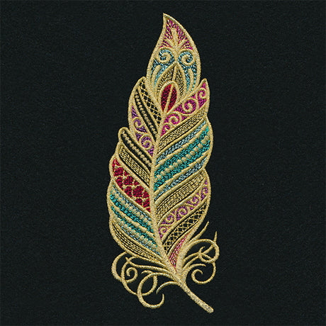 Dazzling Filigree Feather