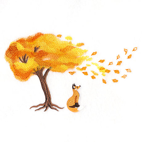 Breezy Leaves with Fox