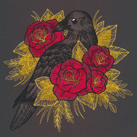 Beautiful Raven & Roses