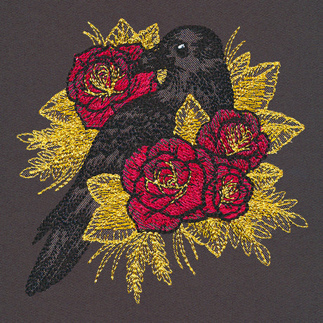 Beautiful Raven & Roses