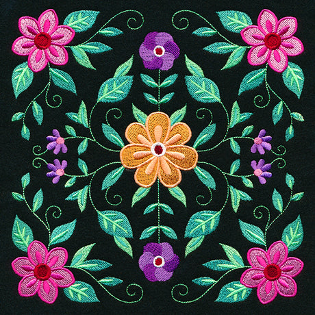 Bohemian Blooms Square