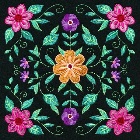 Bohemian Blooms Square