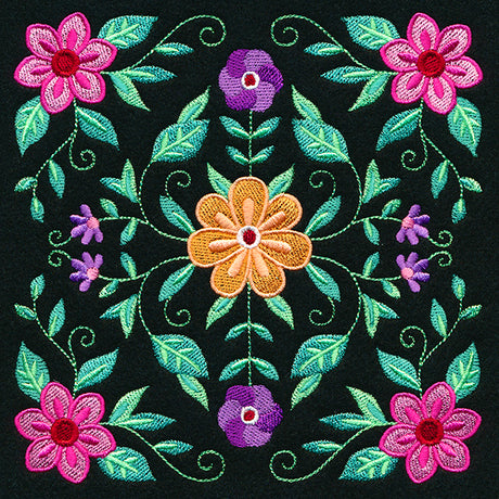 Bohemian Blooms Square