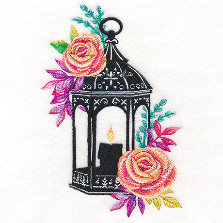 Lantern in Blooming Roses