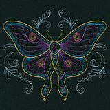 Vibrant Fluttering Moth
