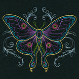 Vibrant Fluttering Moth