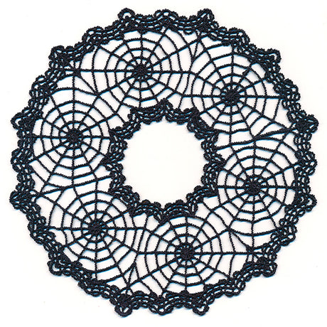Spooky Spiderweb Doily - Open Center (Lace)