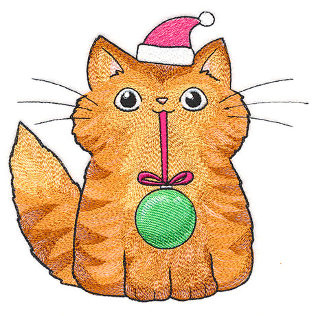 Fluffy Christmas Kitty
