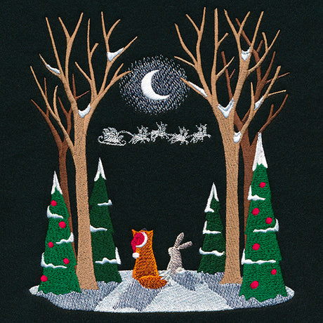 Moonlit Christmas Scene
