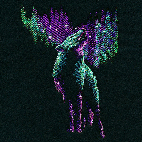 Spectacular Northern Lights Wolf