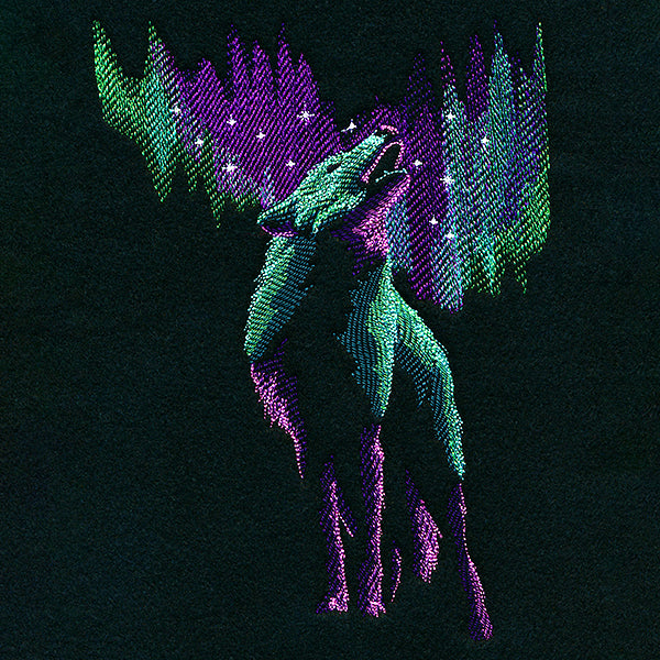 Spectacular Northern Lights Wolf