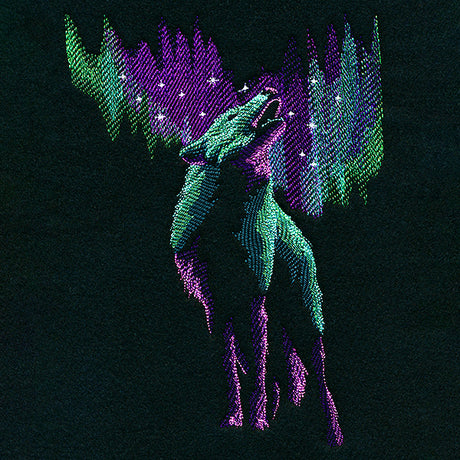 Spectacular Northern Lights Wolf