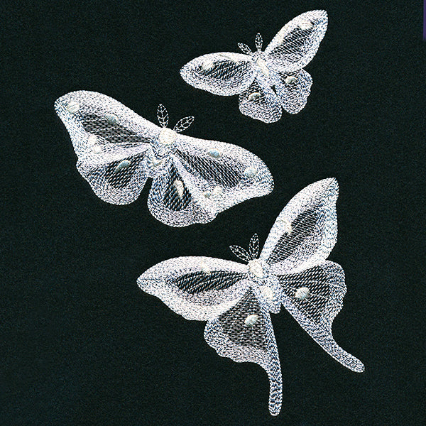 Fluttering Moth Trio