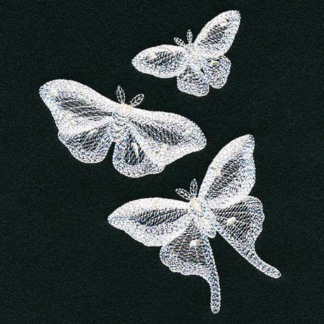 Fluttering Moth Trio