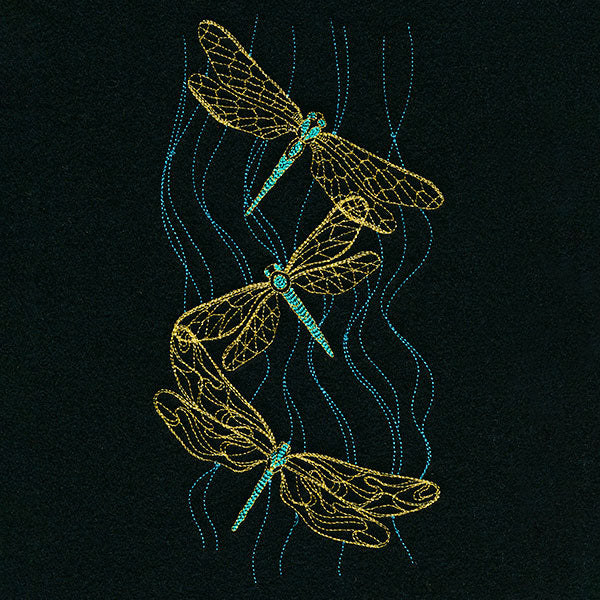 Glistening Dragonfly Trio