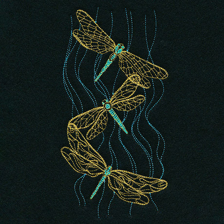 Glistening Dragonfly Trio