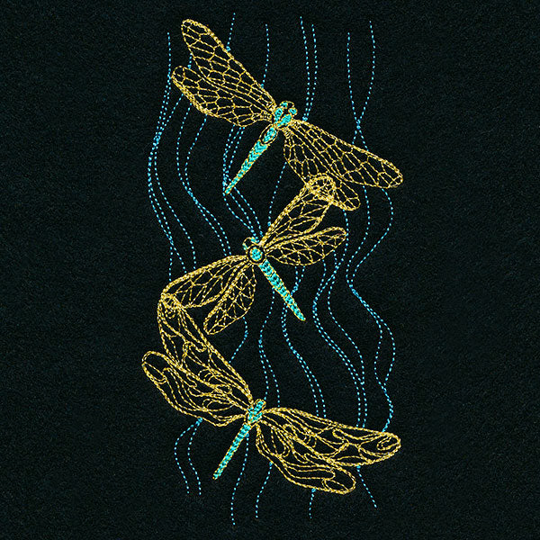 Glistening Dragonfly Trio