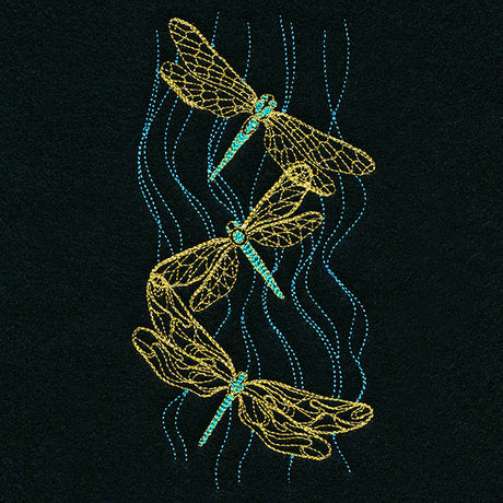 Glistening Dragonfly Trio