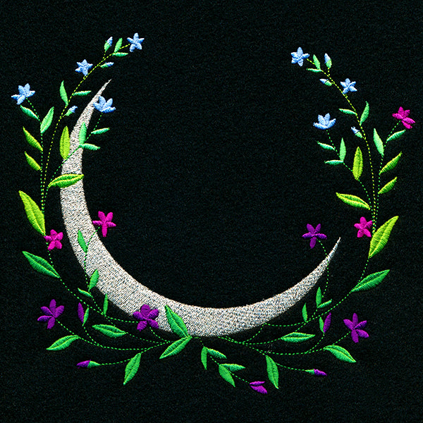 Floral Crescent Moon – Urban Threads
