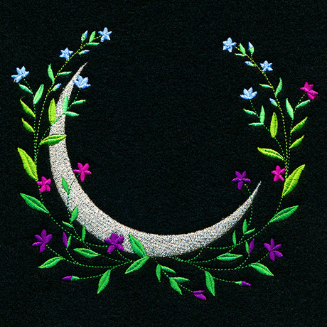 Floral Crescent Moon