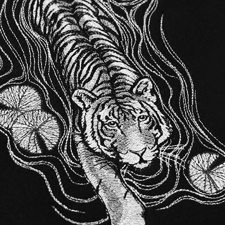 Tiger in Lily Pads